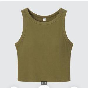 Uniqlo ribbed cropped bra sleeveless top